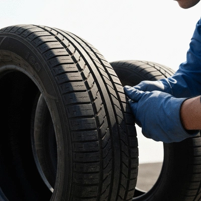 Inspection visuelle des pneus d'occasion